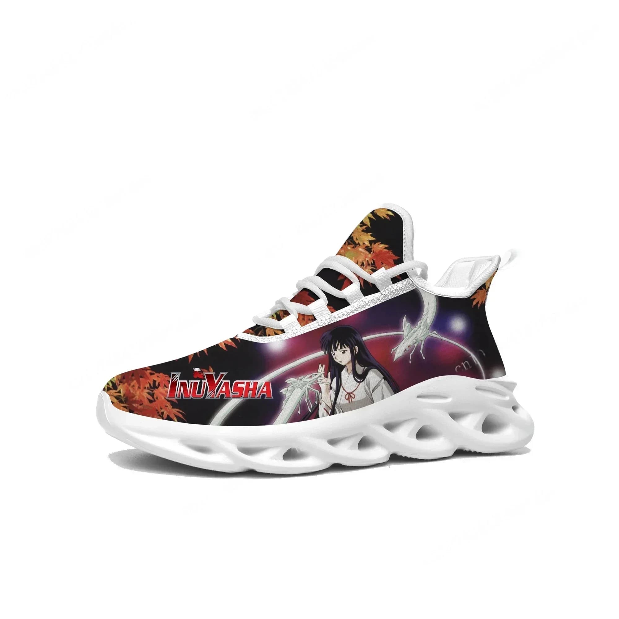 Kikyo Flats Sneakers Mens Womens Sports Running Shoes High Quality Inuyasha Anime Cartoon Custom Lace Up Mesh Footwear