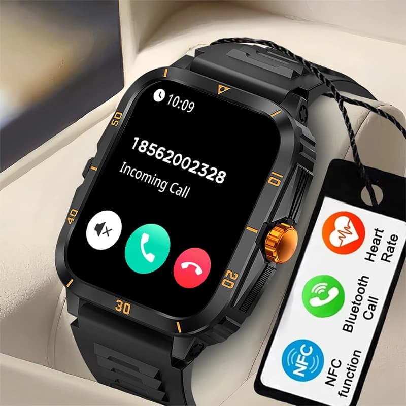 New Smartwatch with Cardiaca Frequency Monitoring and Blood Pressure, Bluetooth Calls, 3ATM Waterproof, Over 100 Sport Monitoring