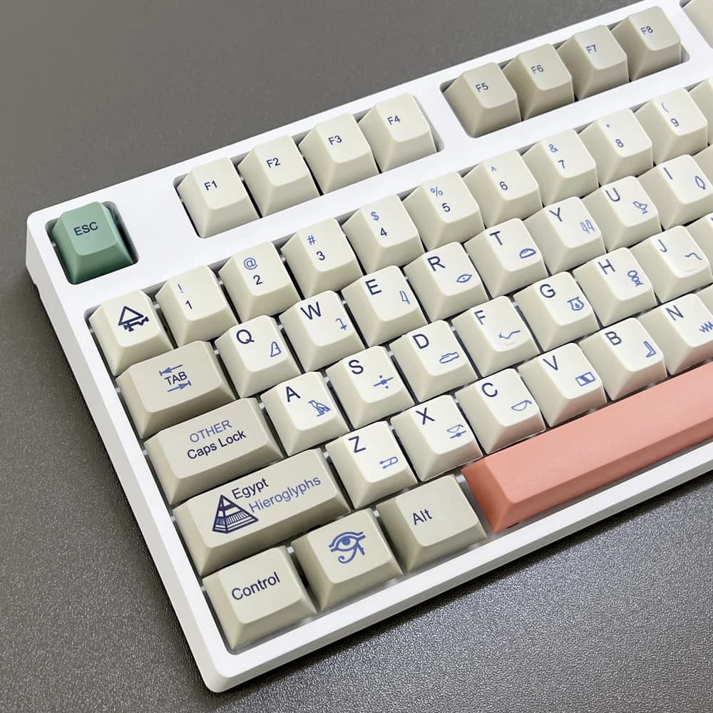 158 tasti Retro Egitto 9009 Copritasti Cherry Profilo Copritasti PBT Sublimazione della tintura Keycap per Cherry MX Switch Tastiera meccanica