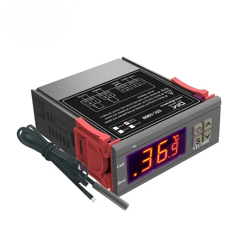 STC-1000 Digitale LED Regolatore di Temperatura della Caldaia Co Riscaldamento Raffreddamento Termostato 2 Relè Sensore Tubo NTC Bollitore Strumenti centigradi