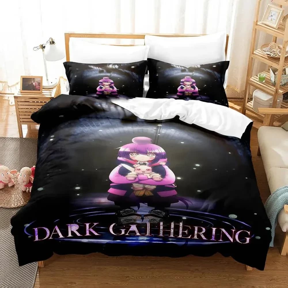 3D Anime Dark Gathering Set biancheria da letto Copripiumino Set letto Copripiumino Federa Trapunte King Queen Size Ragazzi Set biancheria da letto per adulti