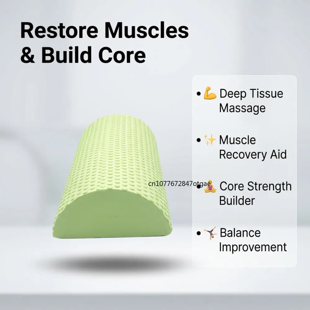 Half Round 30cm EVA Massage Foam Roller Yoga Pilates Fitness Balance Yoga Blocks With Massage Floating Point Yoga Pilates Roller