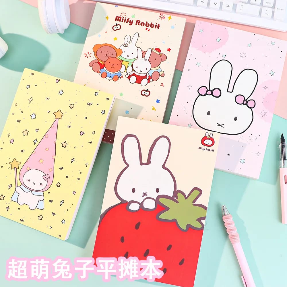 Quaderni e Diari Kawaii Miffy, Nuovi Blocco Note Anime con Coniglietto per Bambini, Agenda Scolastica, Accessori per Ufficio, Regali