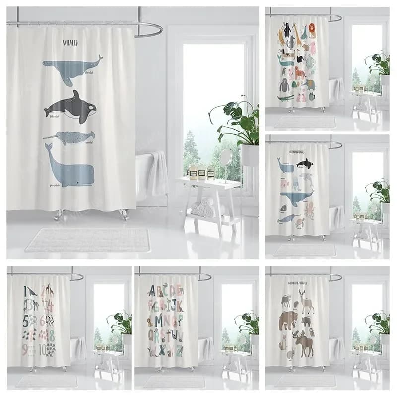 Tende da doccia in tessuto impermeabile Accessori per tende da bagno 180x200 Tenda da bagno per doccia 240 * 200 decorazione nordica boho