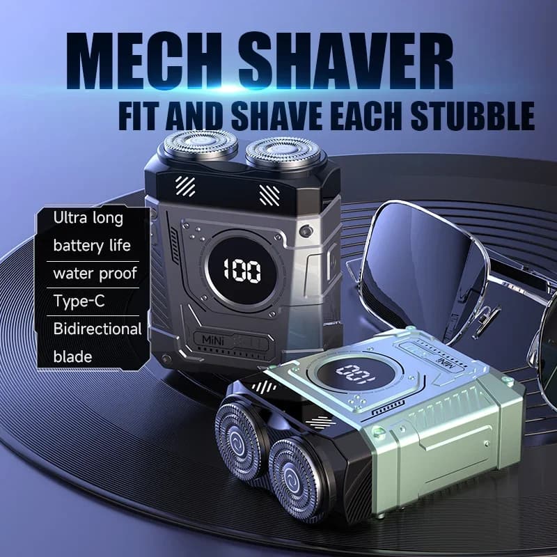 S11 Double Blade Magnetic Electric Razor for Men Mecha Rechargeable punk style powerful beard knife