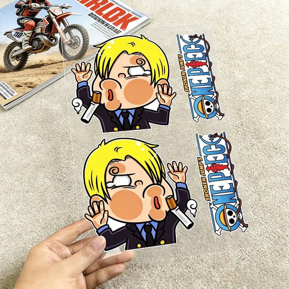Monkey D. D. Ace, one piece Reflective Motorcycle Stickers Waterproof Vinyl Decals for Motorbike Helmet Fuel Tank Bike