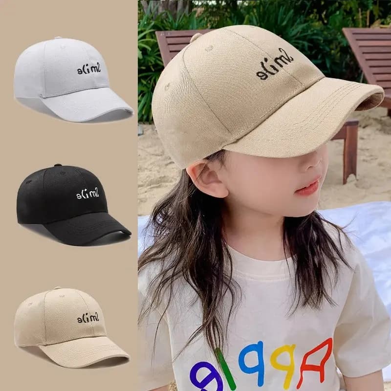 Versione coreana del berretto da Baseball per la protezione solare all'aperto dei ragazzi, berretto estivo per bambini, cotone poliestere ricamato, cappello da sole per la protezione solare