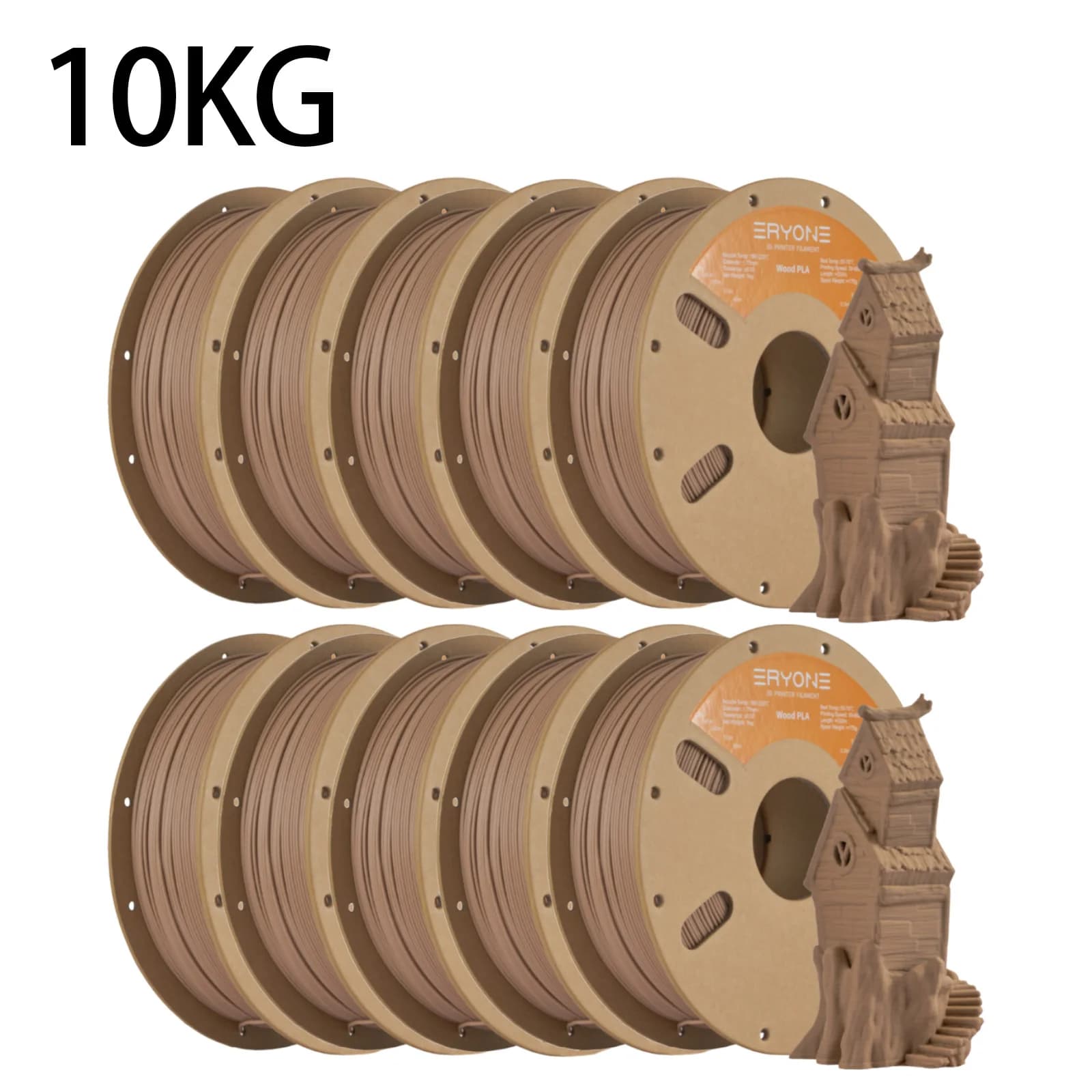 ERYONE Wood PLA 3D Printer Filament 1.75mm +/-0.03mm Christmas-Themed Compatible with Most FDM Printers