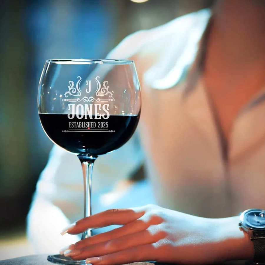 500ml custom wine glasses, big wine glass with laser engraving, wedding wine glasses, gift for wine lovers