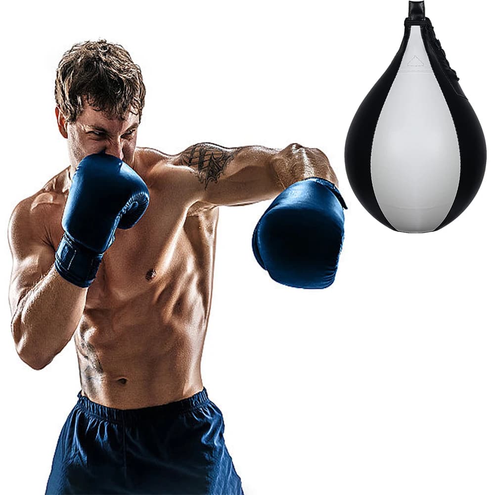 Boxing Speed Ball Hanging Punching Bag PU Leather Boxing Reflex Ball Boxing Striking Bag for Kids Adults