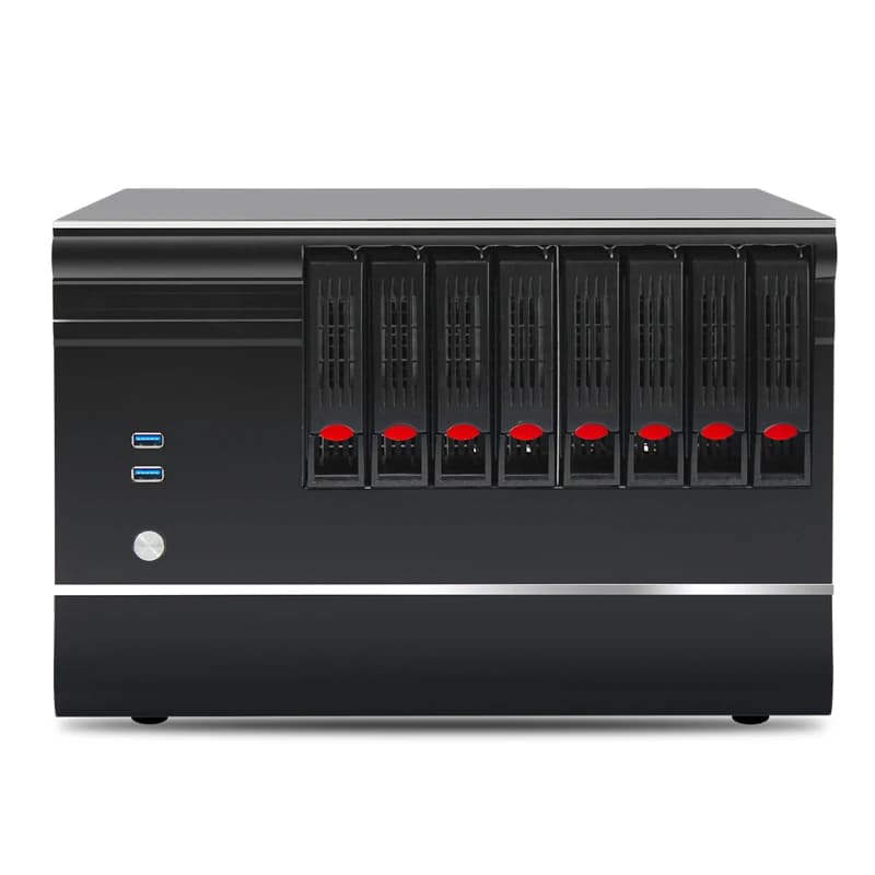 NAS Chassis N8 Disco rigido Llocazioni Supporto M-ATX ITX Schede grafiche della scheda madre IPFS Custodia personale per la casa sostituibile a caldo