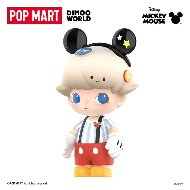 POP MART MEGA JUST DIMOO 400% Mickey Mouse Anime Figure - Cute Cartoon Blind Box Collection Doll Gift