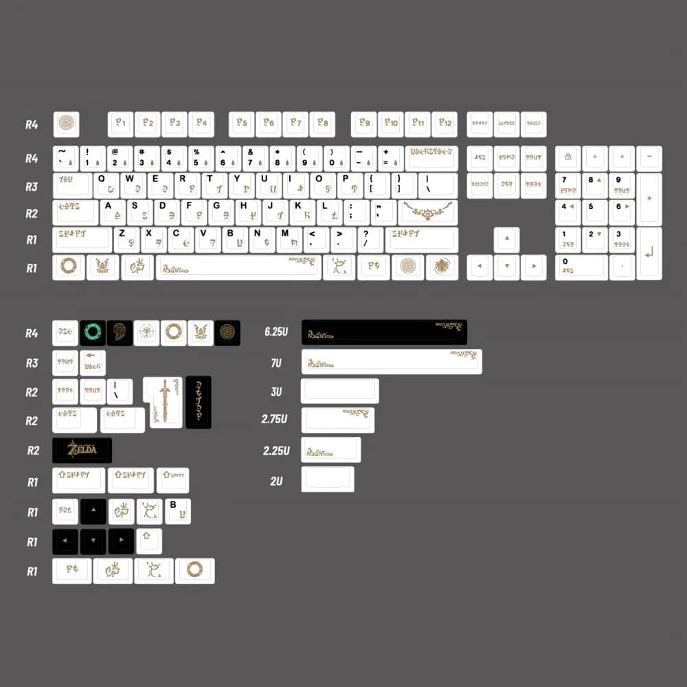 GMK White Black 143 Keycap Keycap Mechanical Keyboard PBT Set Cherry Profile ISO Enter DYE Sublimation Keycaps for Mx Switches