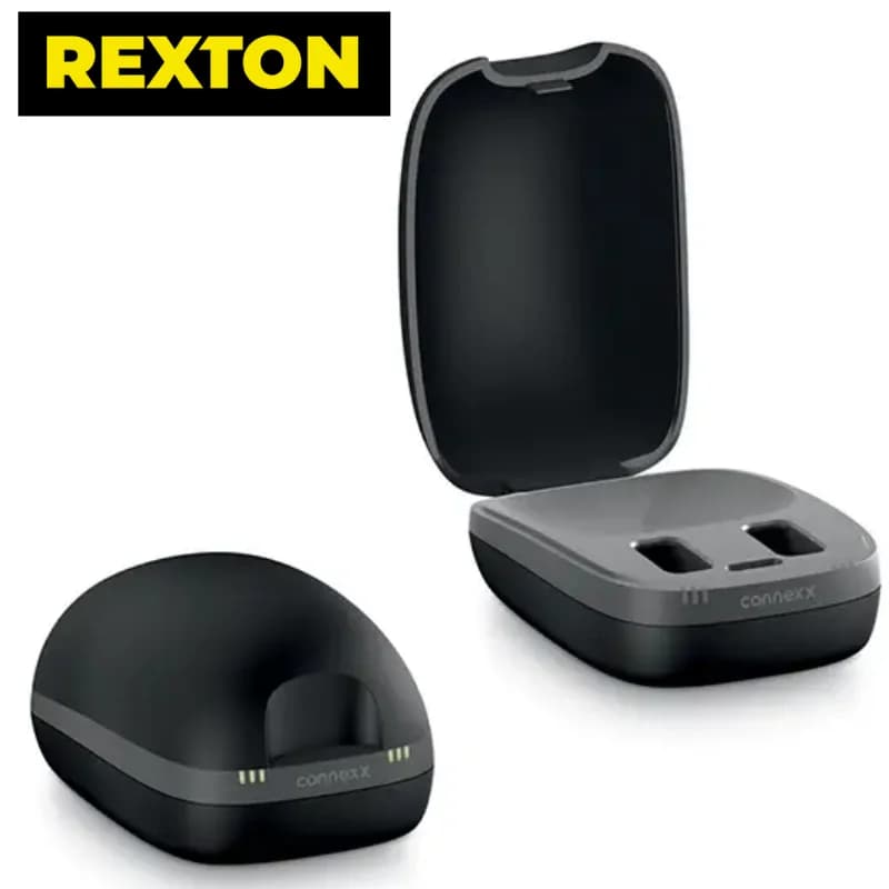 Stazione di ricarica Rexton per apparecchi acustici M-Core R-Li e M-Core B-Li Caricabatterie compatibile per apparecchi acustici Rexton