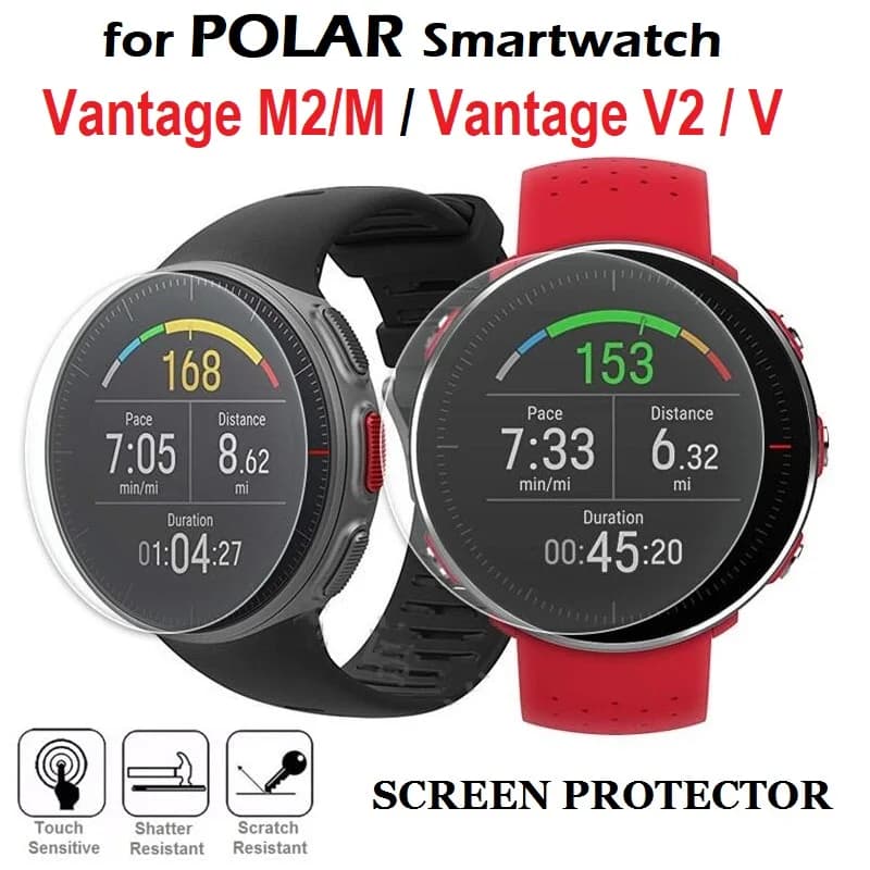 Pellicola protettiva per schermo Smart Watch da 5 pezzi per Polar Vantage V2 / V Pellicola protettiva in vetro temperato per Vantage M2 / M