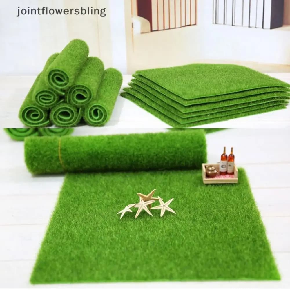Artificial grass mat green grass carpets synthetic grass simulation of zolle fake grass carpet for lawn fake green grass mat DIY Micro landscape Hom