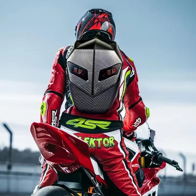 Zaino a LED per uomo Zaino per casco da ciclismo per moto a guscio rigido LED per donna Borsa da viaggio d'affari Zaino per laptop impermeabile