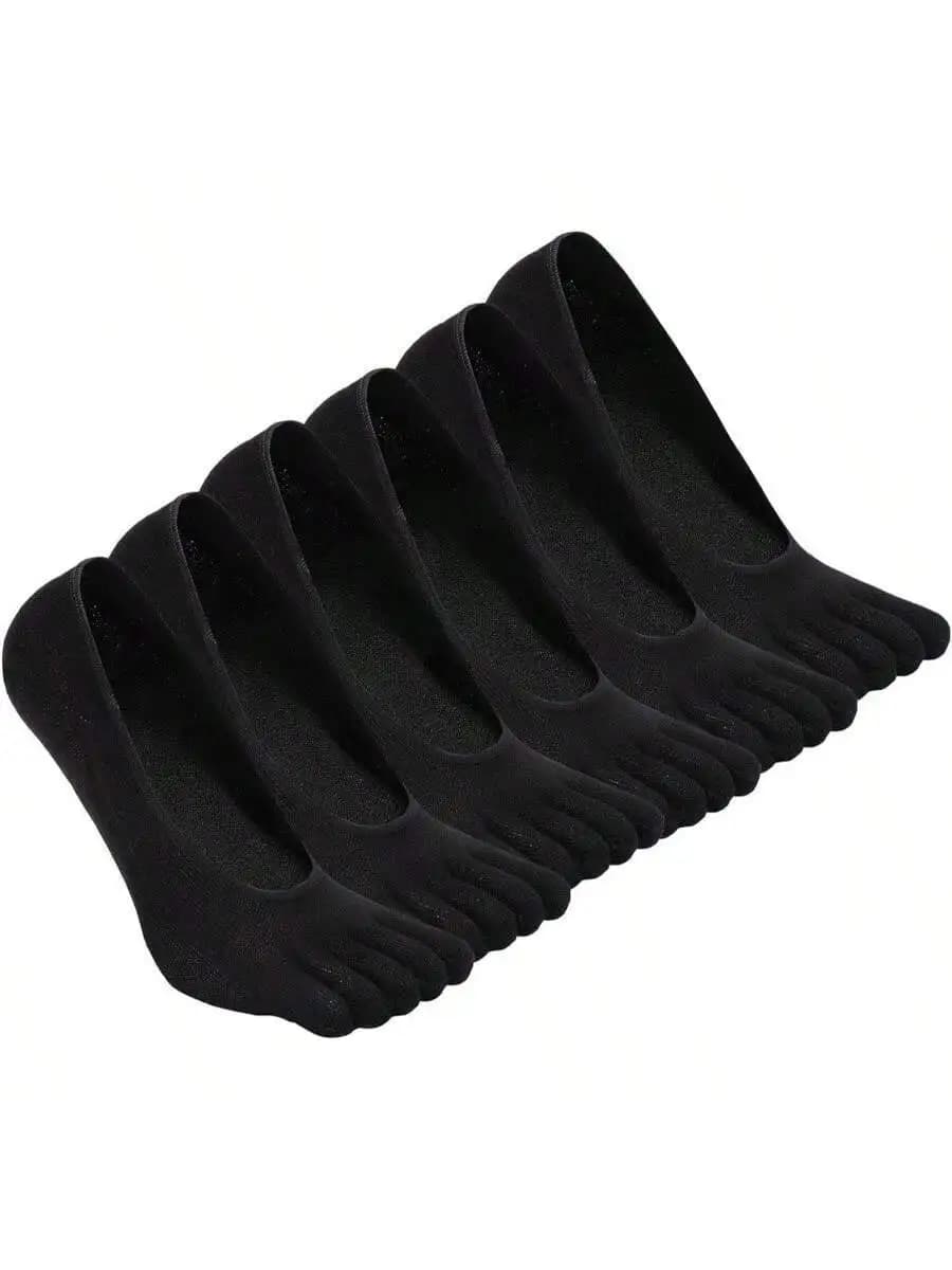 No Show Five Finger Toe Socks Women Low Cut Cotton Athletic Boat Socks 3 Or 6 Pairs