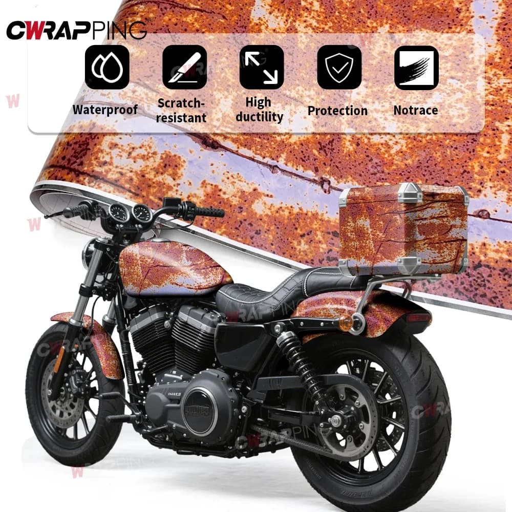 Pellicola impermeabile mimetica antiruggine per auto Accessori fuoristrada Vinile automobilistico per rivestimento del corpo in vinile per motociclette
