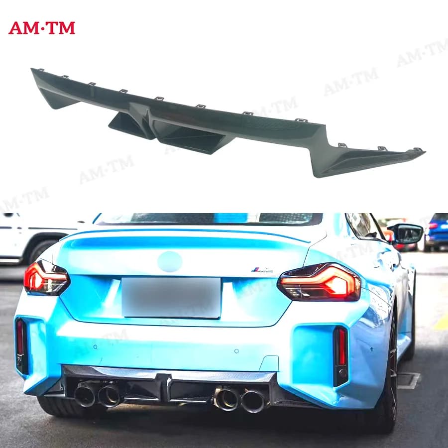 For BMW 2 Series G87 M2 2022+ Dry Carbon Fiber Car Rear Bumper Diffuser Body Kits ear Diffuser Lip Car Accessories