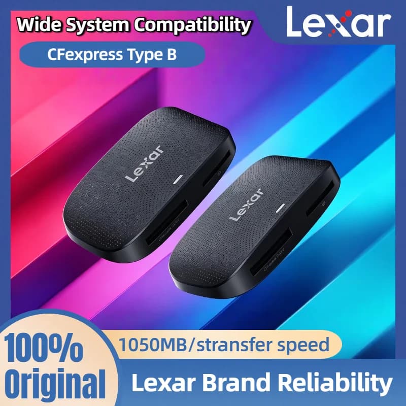 4K 100% Original Lexar Professional CFexpress Type B and SD Card Reader USB 3.2 Gen 2 High Speed Memory Card RW520