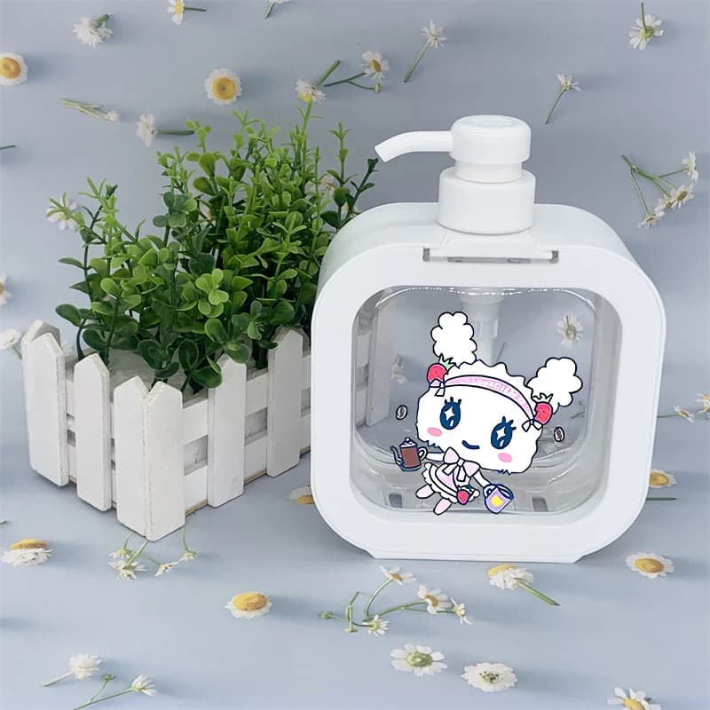 Cartoon Tamagotchi Transparent Soap Dispenser Refillable Portable Empty Bottle Shower Gel Detergent Dispensing Bottle Home Gift