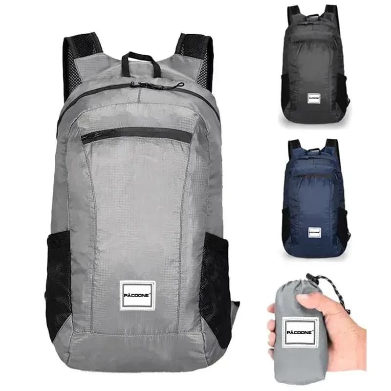 Borsa da trekking all'aperto Zaino portatile leggero da 20 litri Zaino ultraleggero pieghevole impermeabile pieghevole per donna uomo escursionismo in viaggio