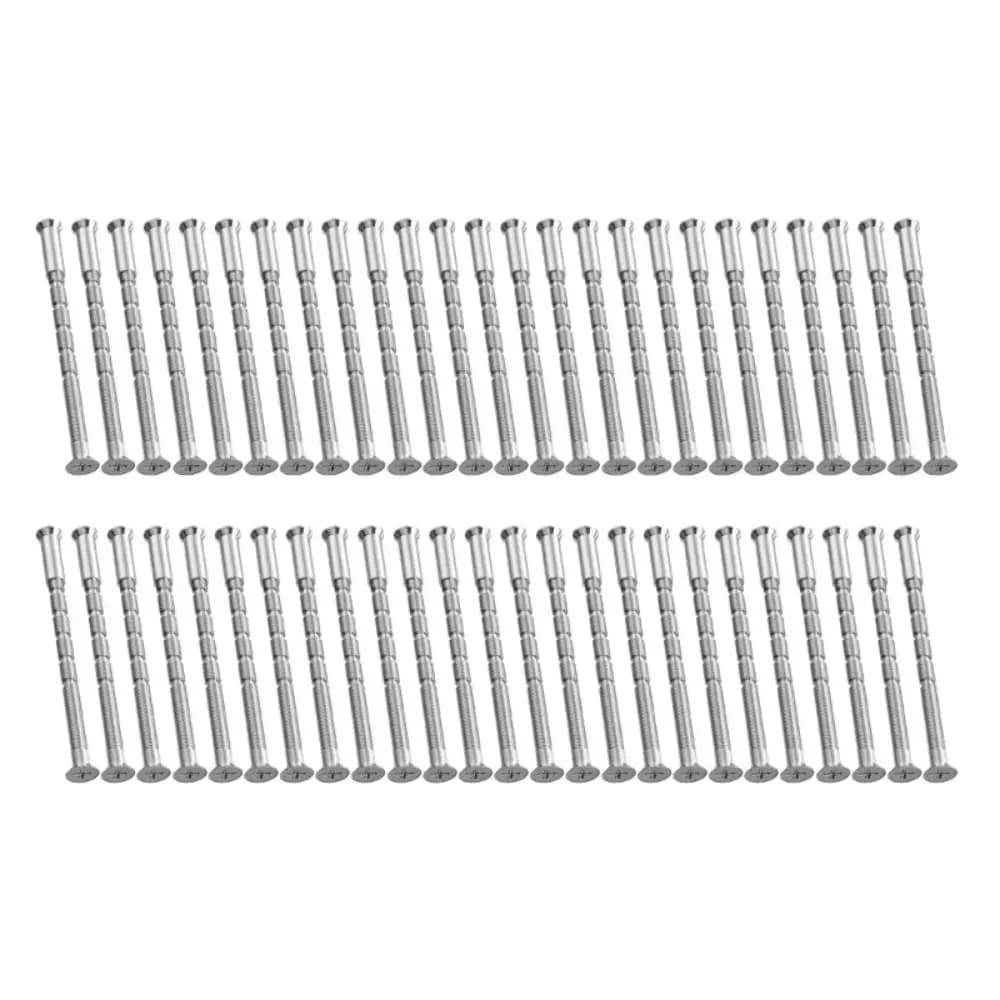 50 Pcs/set Snap-Off Door Handle Screws Set M4 X 60mm Long Anti-Theft Screws Cross-split Flat Countersunk Head