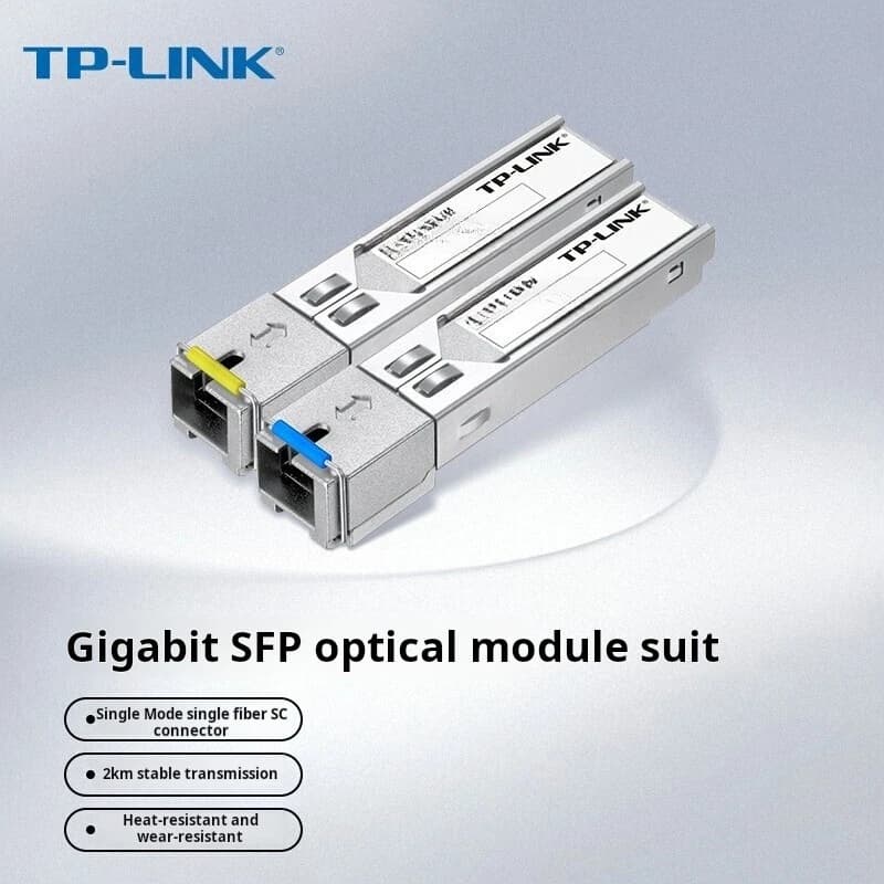 Ripetitore di segnale Wifi TP-LINK Ricetrasmettitore ottico doppia fibra Gigabit monomodale da 20 km Plug and Play