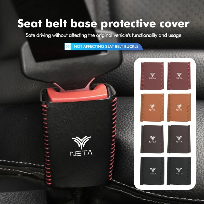 2pcs Car Seat Belt Anti-Scratch Protector Buckle Cover For NETA V U Pro Hezhong New Energy Vehicles