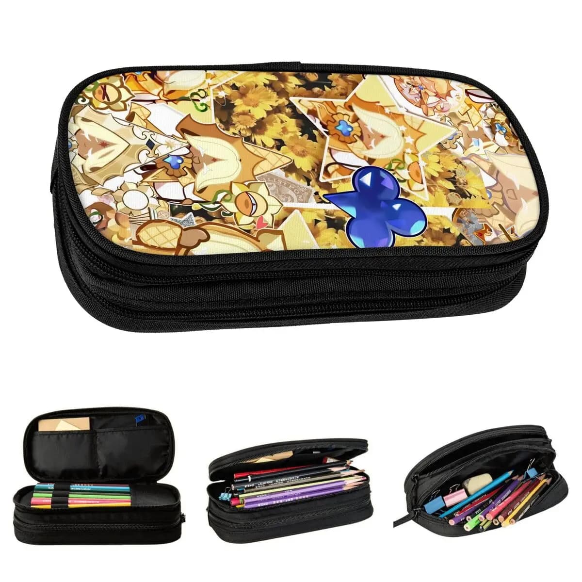 Astuccio per matite Pure Vanilla Cookie, astuccio per matite Cookie Run Kingdom, astuccio per penne per studenti, borse per studenti, astuccio con cerniera per la scuola, cancelleria