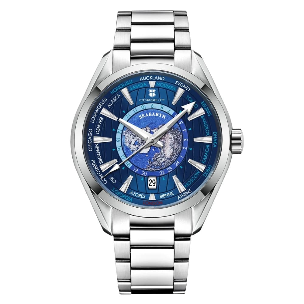 Movimento NH35 di lusso 41mm Corgeut Orologio da uomo Orologi da polso meccanici automatici Data sport reloj hombre Orologi eleganti con zaffiro