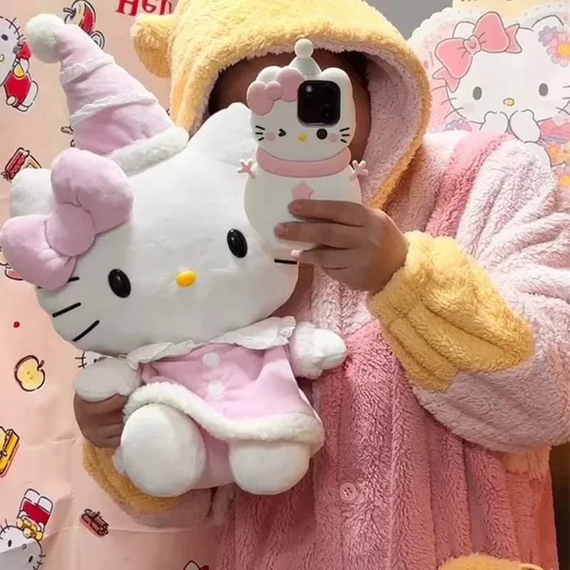 Kitty Plushies Bambole morbide Cuscino Natale Kt Gatto Peluche Cappello carino Kitty Doll Katie Cat Cuscino Ragazza Regali di festa