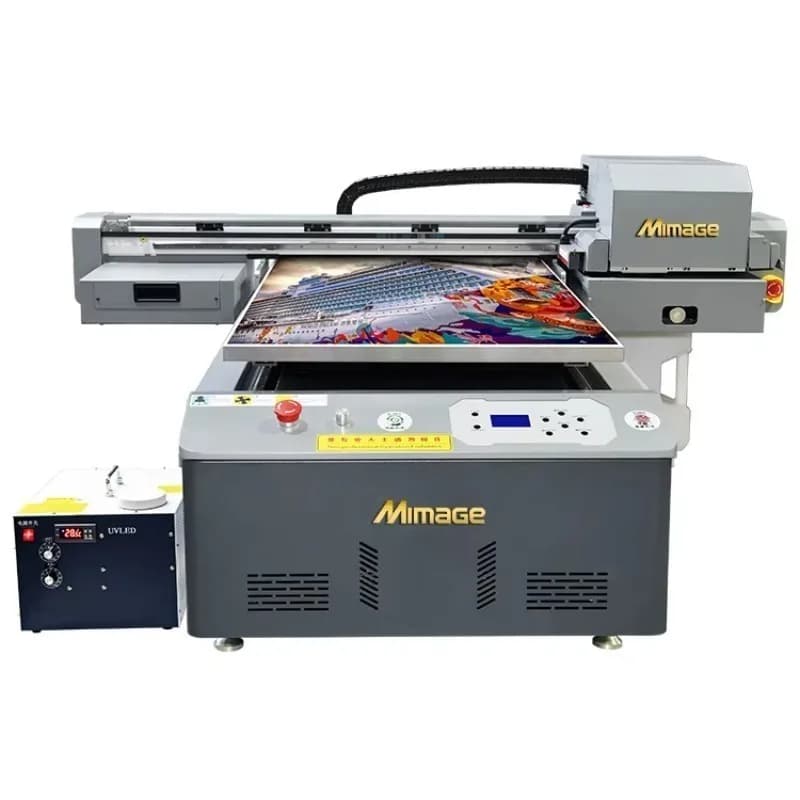 【Bestseller】Macchina per Stampa su Cover per Telefoni Mimage A1/A3 UV6090, Plotter per Stampa su Acrilico, Metallo, Legno, Vetro, Bottiglie, Palline da Golf