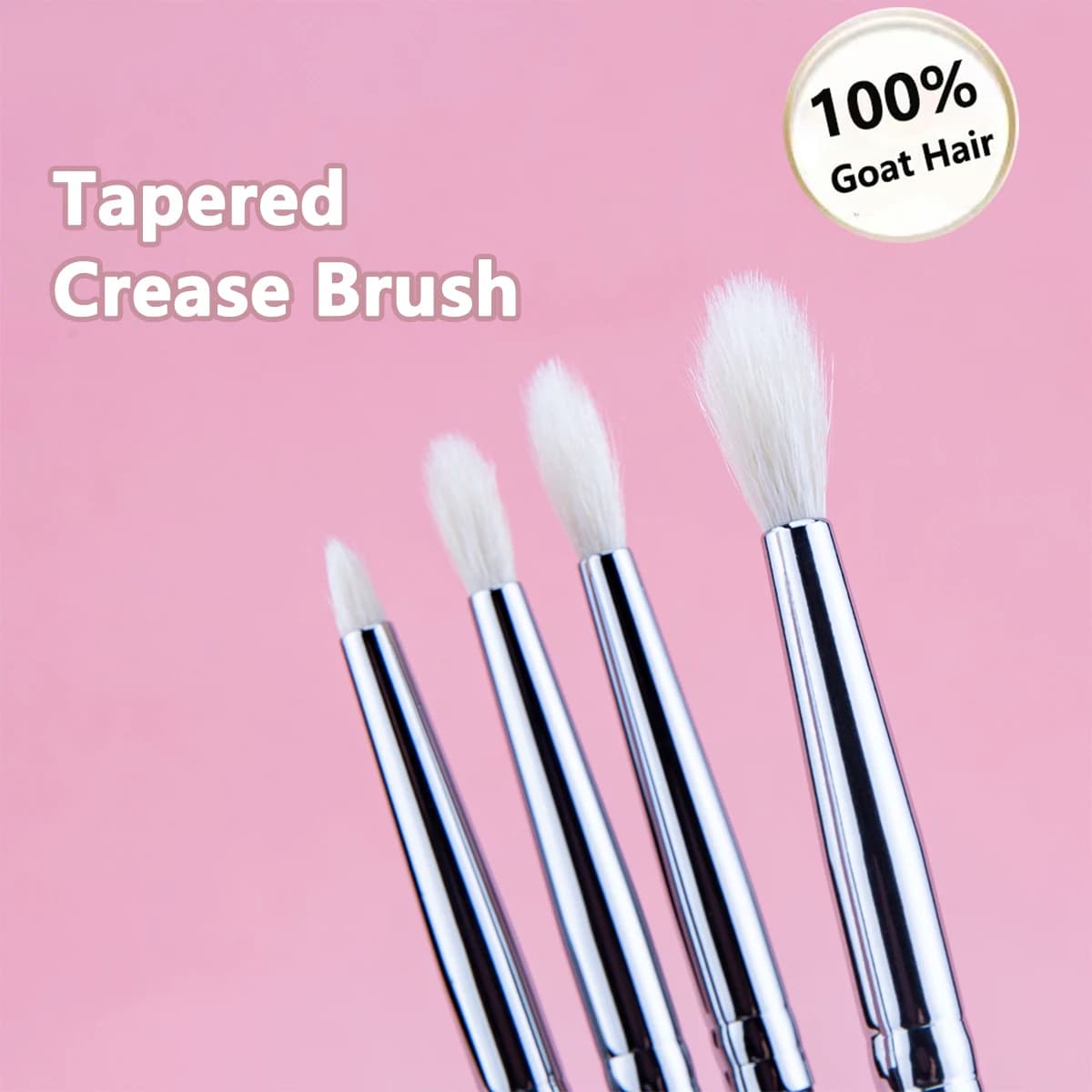 Large, Small and Medium Sized Umbrella Brush, Eye Makeup Tool 100% Hair and Copper Pipe