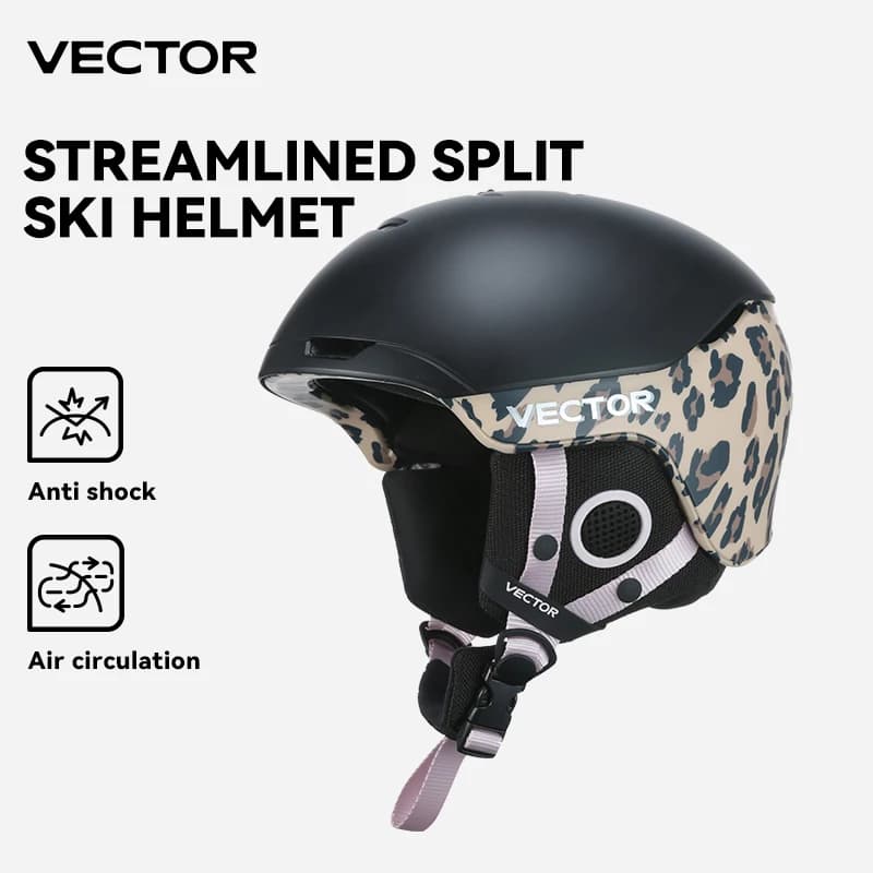 Casco da sci vettoriale uomo donna rimovibile anticollisione Streamline Split casco da sci sci Skateboard Snowboard casco di sicurezza