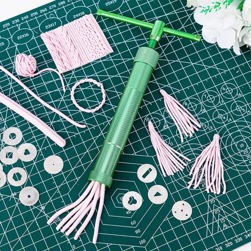 1 pz Estrusore per Pasta di Zucchero e Argilla Polimerica, Strumento per Scultura Torte e Decorazione Dolciaria