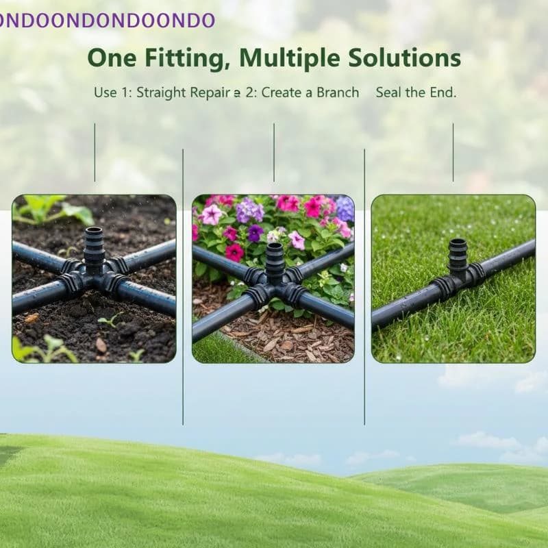20 Pezzi Connettori Facili per Tubi da 16mm e 20mm, Accessori per Irrigazione a Goccia e Giardinaggio