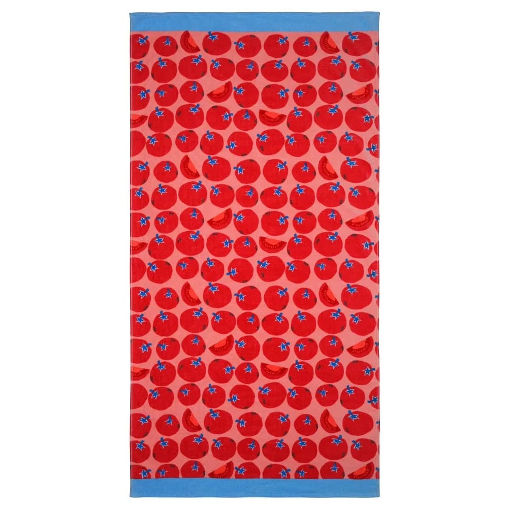 Cotton Blend Beach Towel Large Size 72 x 36 Inches Extra Large Quick Dry Towel for Bath Pool Yoga Gym Travel Tomato Red