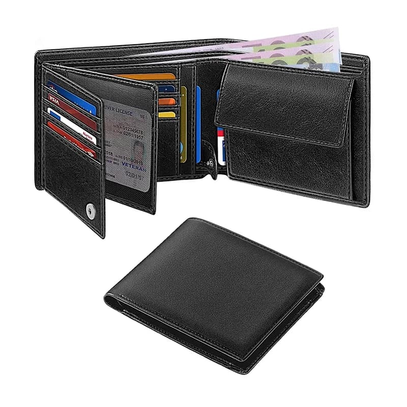 Portafogli da uomo Portafoglio sottile multifunzionale con blocco RFID con 15 porta carte di credito da uomo Portafogli da uomo Design di lusso