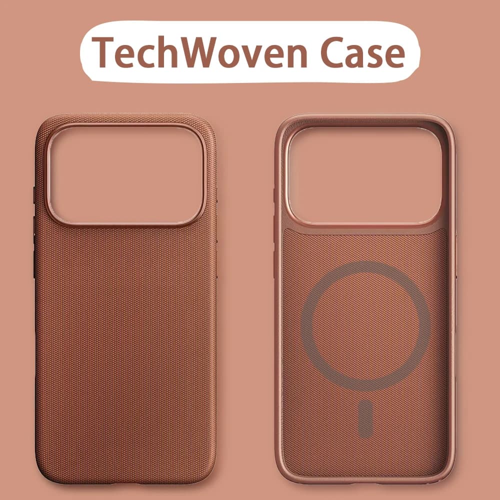 Luxury Tech Fabric Magnetic Adsorption Case for Iphone 17 Air 16 15 14 13 Pro Max TechWoven for Magsafe Wireless Charging Cover