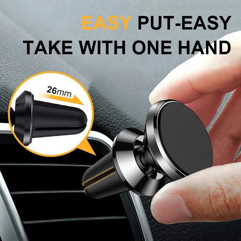 Magnetic Phone Holder Car Holder with Air Grip Clip for Car Mobile Phone Holder 360 Degree Adjustable Smart Phone Phone Holder