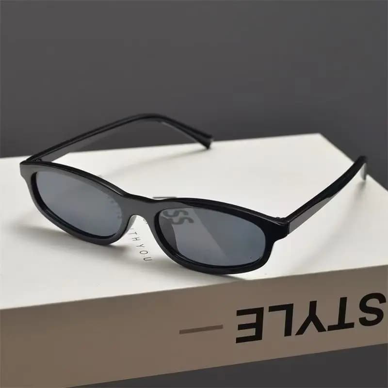 JUNCTURE Retro Small Cat Eye Sunglasses Women Shades UV400 Fashion Blue Green Men Trending Sun Glasses