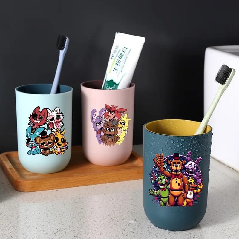 Glasses FNAF Five Nights At Freddy's Brushes, Children's and Boys' Glasses, Outdoor Wallets, Simple Water Bottles for Couples and Families, Party Gifts
