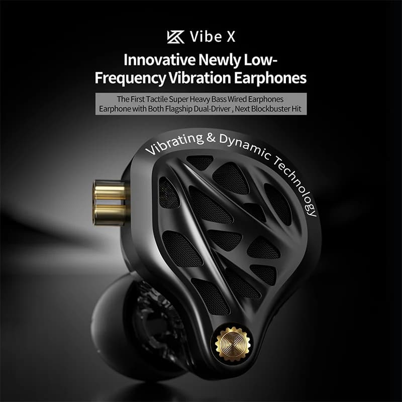 KZ-Vibe X Vibration In Ear Headphones 13mm High Power Ultra Low Frequency Vibration Dynamic Driver For Hifi Music Audiophile