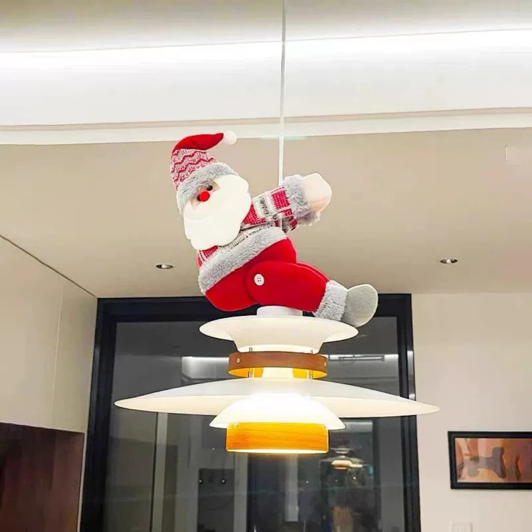 Santa Claus Christmas Atmospheric Lamp Decoration Nice Christmas Pendant with Santa Claus Tent Buckle Decorations for New Year's Home