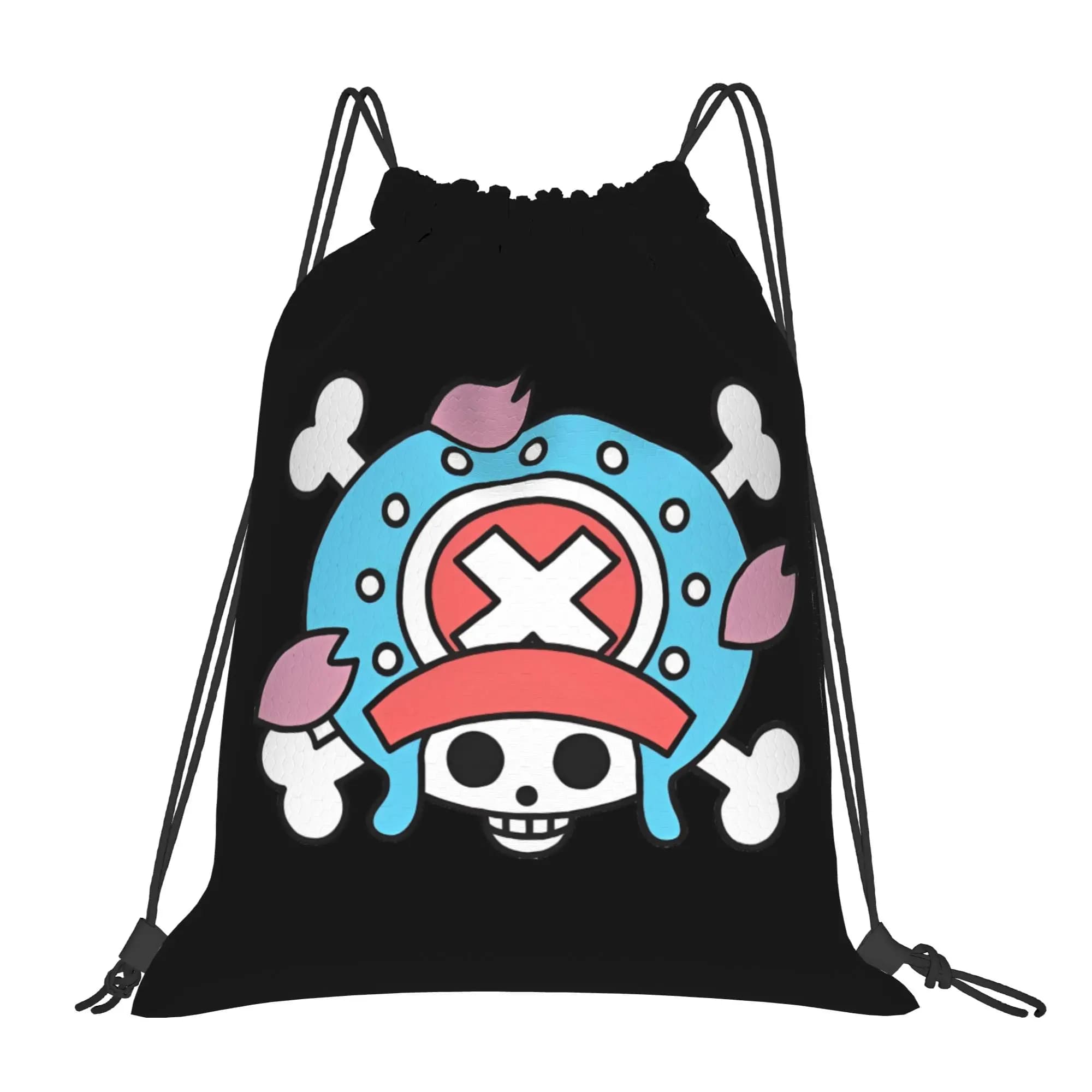 Zaino con coulisse Tony Tony Chopper One Piece Flag, borsa sportiva impermeabile per calcio e palestra, sacca con coulisse per escursioni