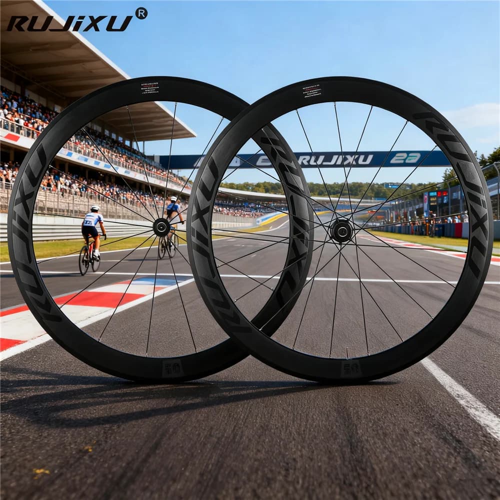Set di ruote RUJIXU 700C, ruote per bici da strada con altezza del telaio 30/40/50 mm, ruote con freno ad anello tipo V/C