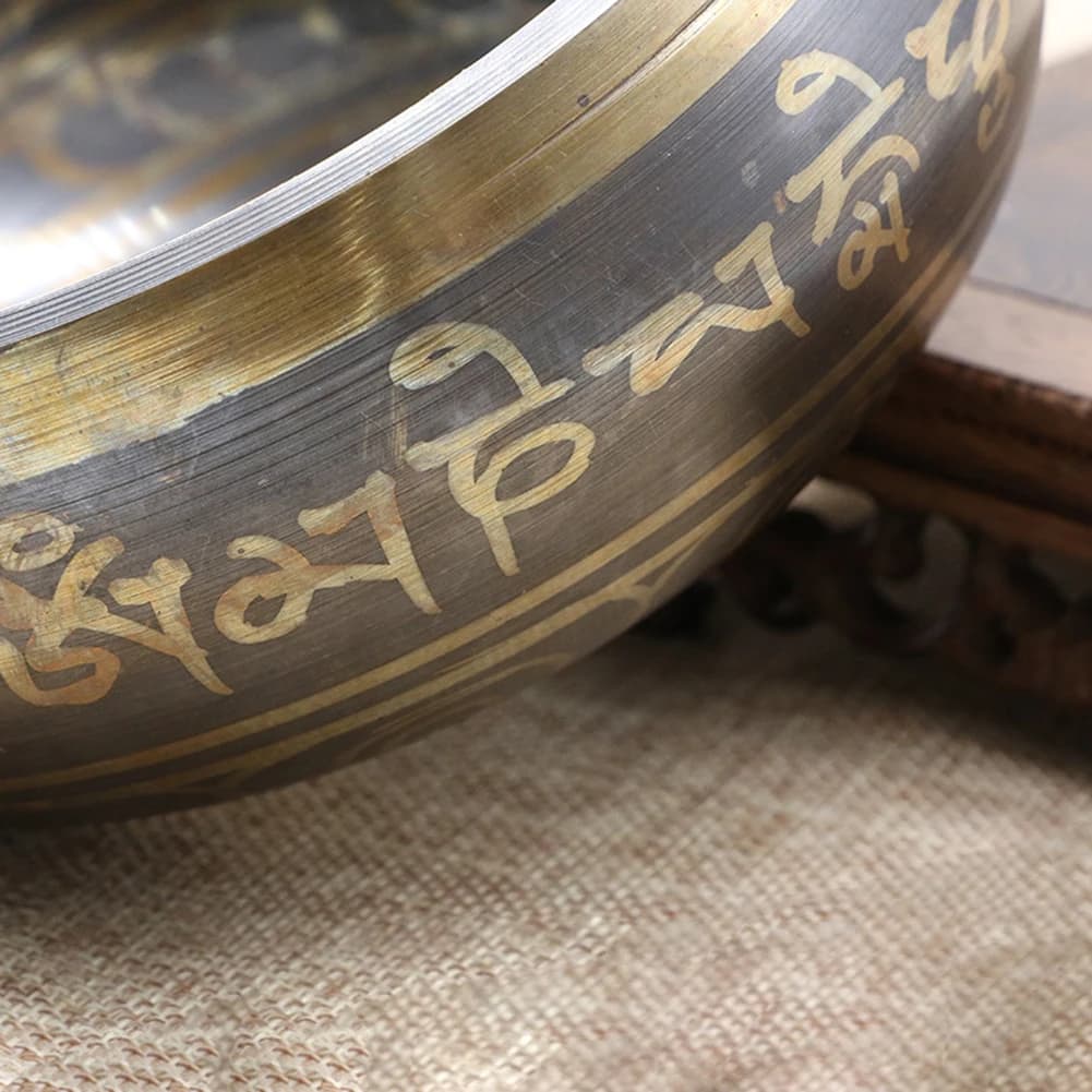 Metal Buddha Sound Bowl Tibetan Bell Yoga Meditation Bowl Singing Bowl Striker