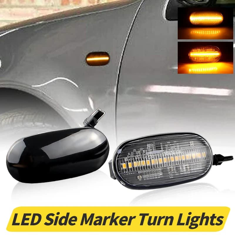 2PCS LED Turn Signal Lamps Side Marker Blinker Lights For Mitsubishi Triton/L200 2005-2015 Pajero Montero Sport Nativa 2008-2016